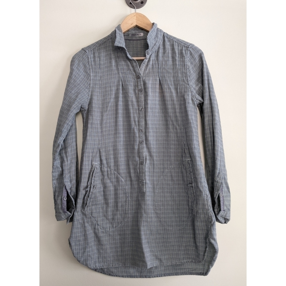 Toad & Co Plaid Mixo Tunic Organic Cotton Size Small